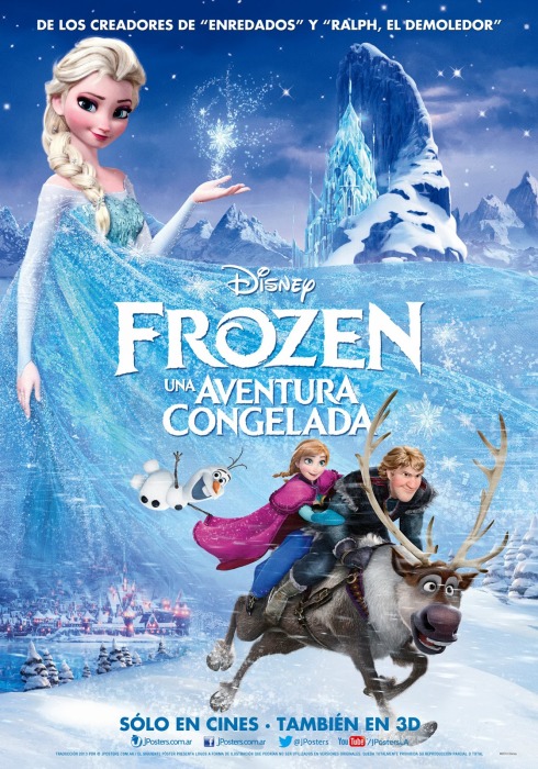 Artwork for "Frozen: Una Aventura Congelada," the Latin American version of "Frozen." El poster de "Frozen: Una Aventura Congelada" en América Latina.